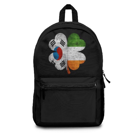 Korean Irish Shamrock South Korea Ireland Flag Backpacks