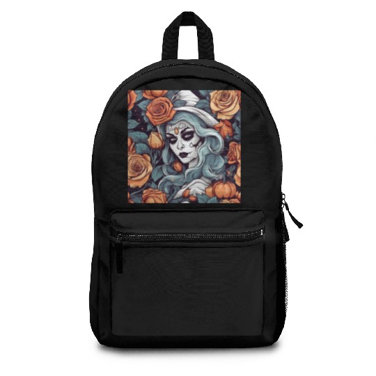 Gothic Day of the Dead Witch Backpacks