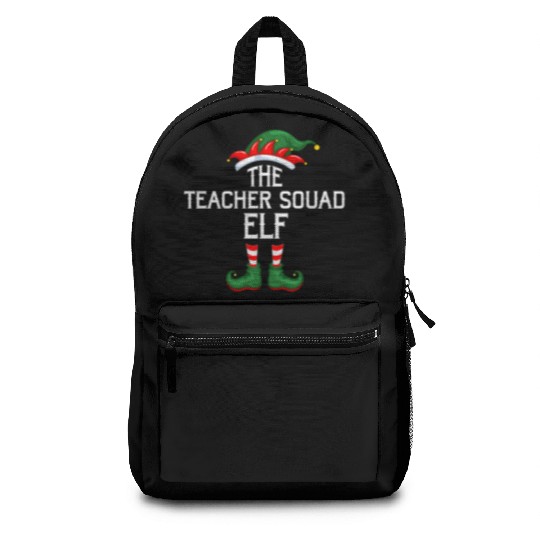 The Teacher Squad Elf Christmas Backpacks