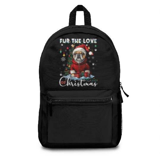 French Bulldog Christmas Tree Decoration Dog Lover Backpacks