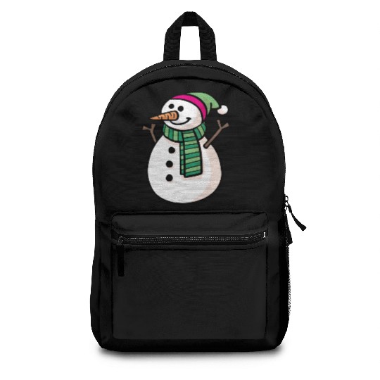 Snowman Design for Winter Apparel Backpacks