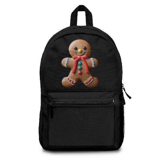 Festive Gingerbread Man Holiday Gift Backpacks