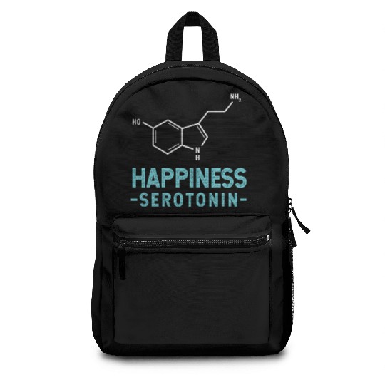 Organic Chemistry Happiness Serotonin Molecule Backpacks