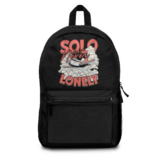 First Solo Flight Pilot Solo But Never Lonely Backpacks
