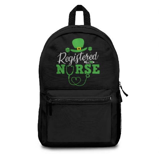 Registered Nurse St Patricks day Shamrock Nursing Backpacks