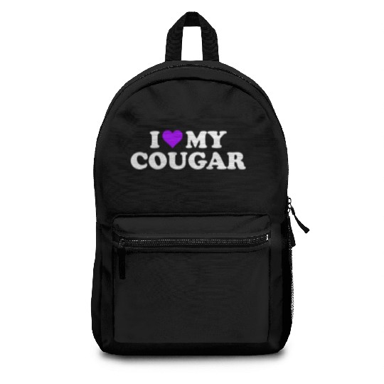 I Love Cougars Cougar Humor Valentine's Day 3BK4 Backpacks