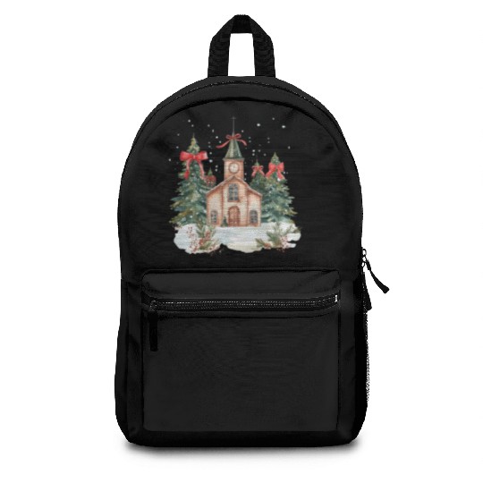 Oh Come Let Us Adore Him Funny Chrismas Jesus Backpacks