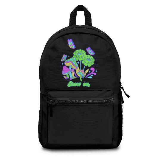 Grow on Psychedelic Green Backpacks