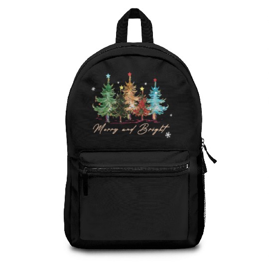 Merry and Bright Trees Vintage Christmas Tree Xmas Backpacks