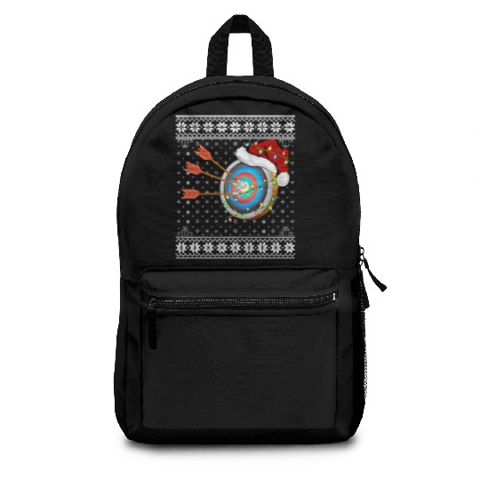 Archery Player Ugly Christmas Backpacks