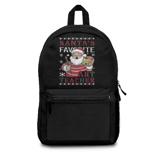 Santa's Favorite Art Teacher Backpacks