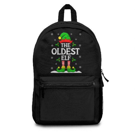 The Oldest Elf Funny Christmas Backpacks