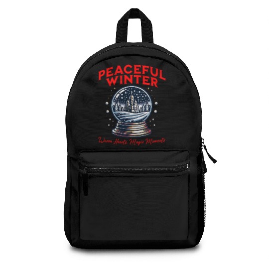 Peaceful Winter - Snow Globe Serenity Backpacks