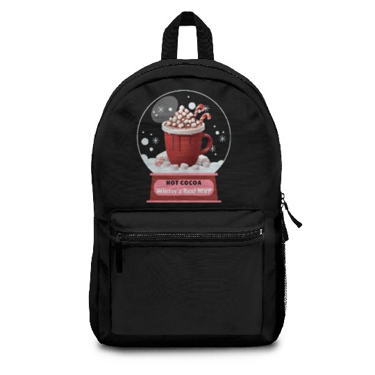 Hot Cocoa, Winter's Real MVP – Cozy Snow Globe Backpacks