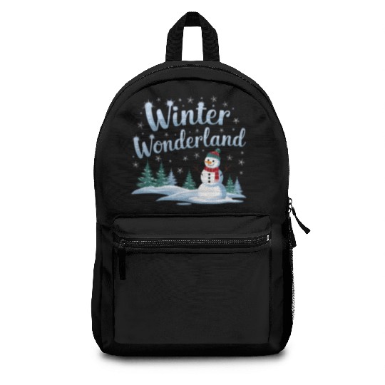 christmas snowman winter wonderland Backpacks