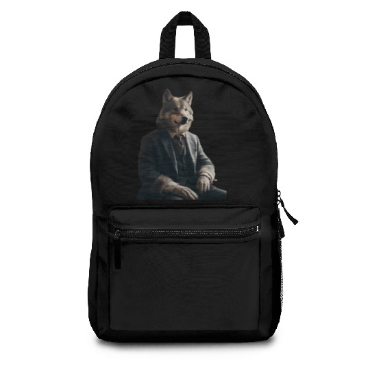 Business Wolf Ready for Success Backpacks
