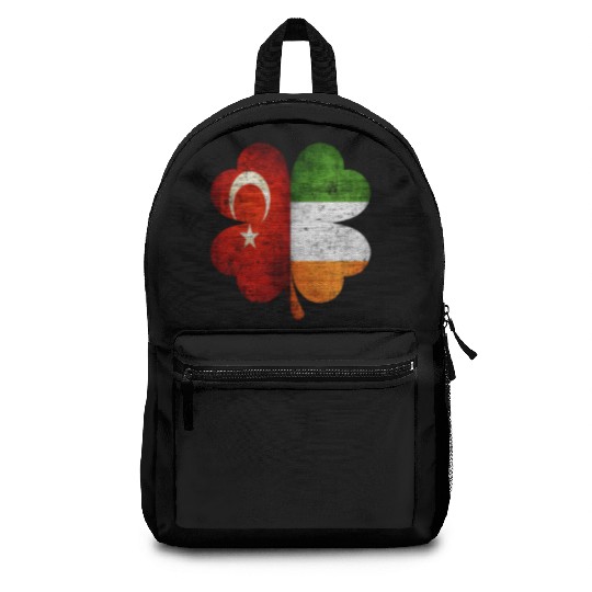 Turkish Irish Shamrock Turkey Ireland Flag Backpacks