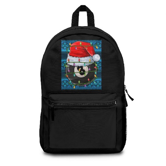 Billiard 8 Ball Christmas Lights Backpacks