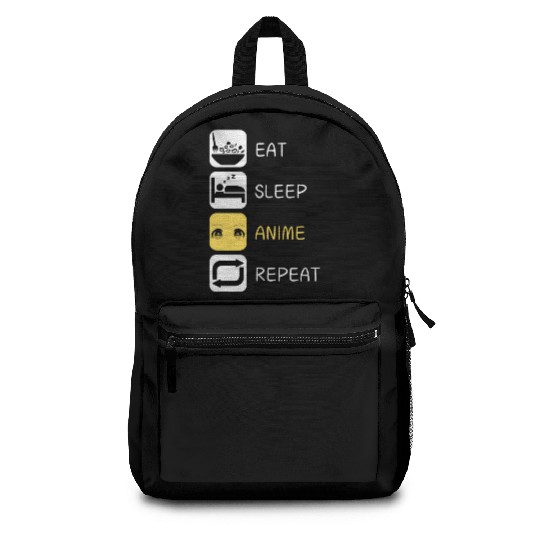 Eat Sleep Anime Repeat Japanese Culture Backpacks