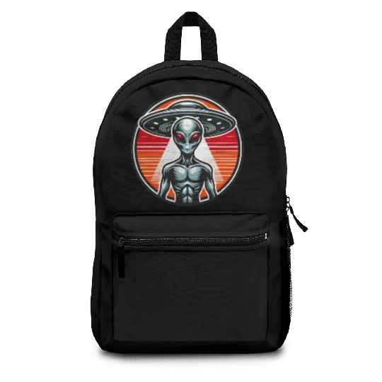 Grey Alien on Mars Backpacks