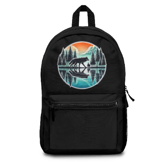 wolf forest Reflection Scenic Wilderness lovers Backpacks