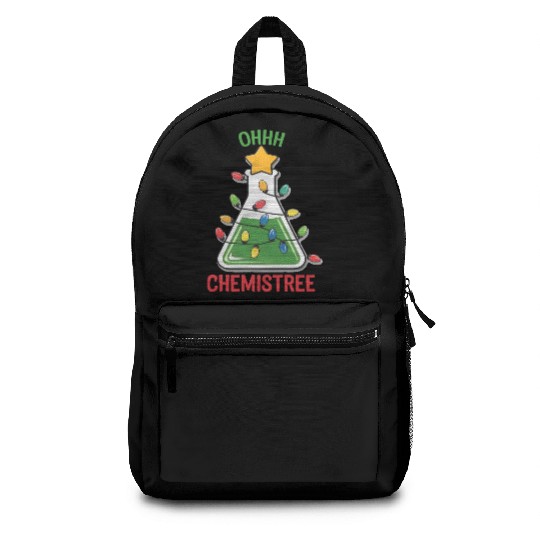 Science Teacher Oh Chemistree Chemistry Christmas Backpacks