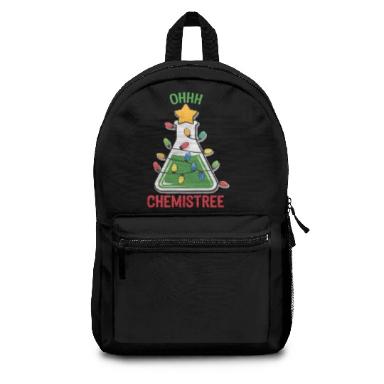 Science Teacher Oh Chemistree Chemistry Christmas Backpacks