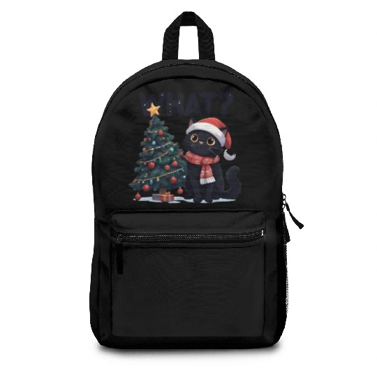 FUNNY CHRISTMAS CAT Backpacks