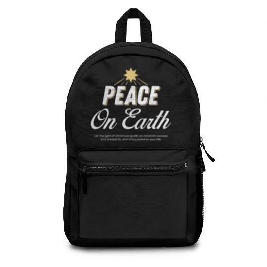 PEACE ON EARTH Design Chirstmas Backpacks