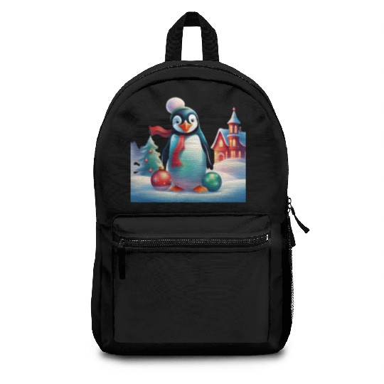 Christmas Merry Christmas For Gift Penguin Snowman Backpacks