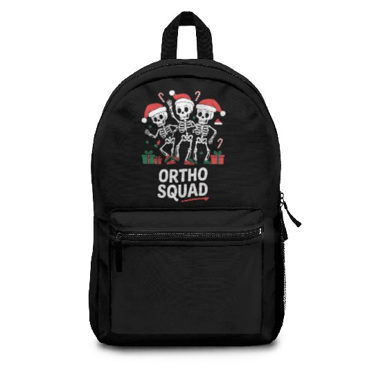 Ortho Squad Holiday Skeleton Dance Art Backpacks