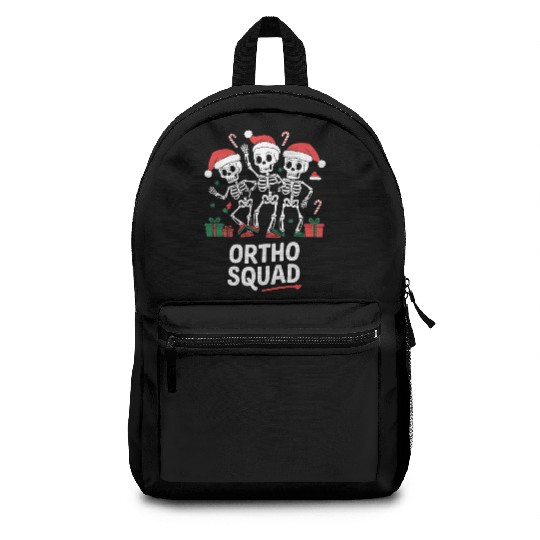 Ortho Squad Holiday Skeleton Dance Art Backpacks