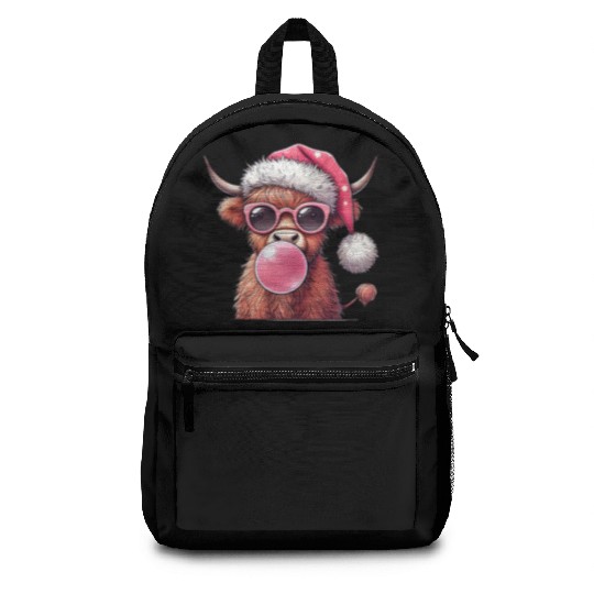 Highland Cow, Merry Christmas Backpacks
