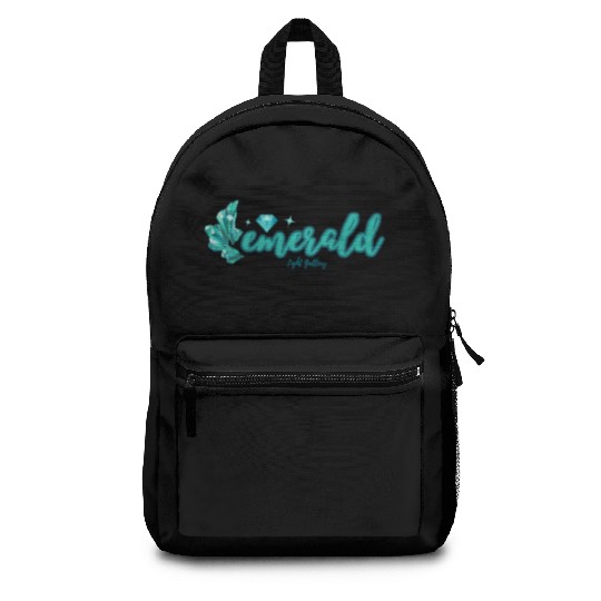Emerald gemstone jewel Backpacks