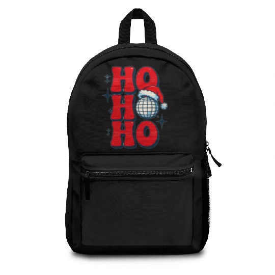 christmas funny, santa ho ho ho, christmas ,santa Backpacks