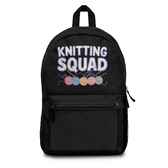 Yarn and Needle Knitting Circle Creative Icon Backpacks