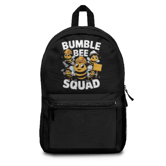 Fun Bumblebee Squad Cartoon Art Backpacks