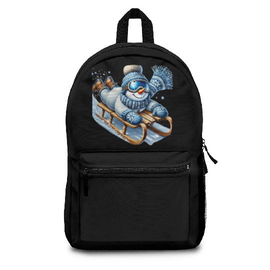 Snowman Christmas, Merry Christmas, Snowman Winter Backpacks