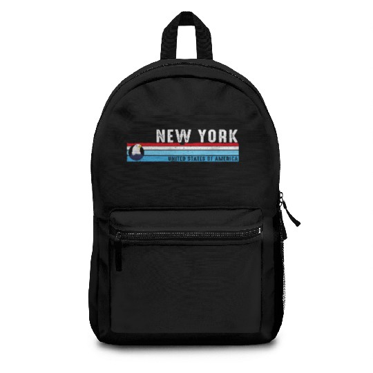 New York City Vintage Skyline Classic Retro Style Backpacks