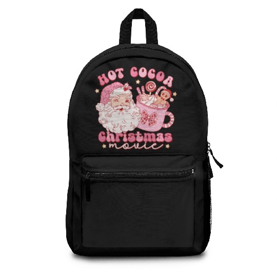 Hot cocoa Christmas movie Backpacks