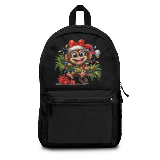 Christmas Merry Christmas For Gift Monkey Backpacks