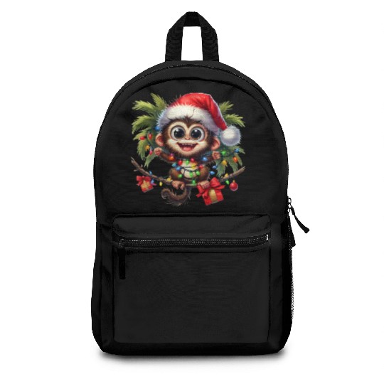 Christmas Merry Christmas For Gift Monkey Backpacks