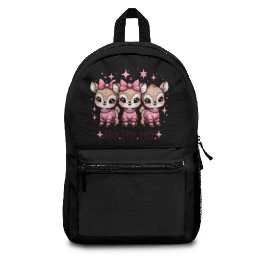Ho Ho Ho Christmas Cute Baby Deer Backpacks