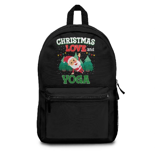Yogini Yoga Meditation Christmas, Love And Yoga Backpacks
