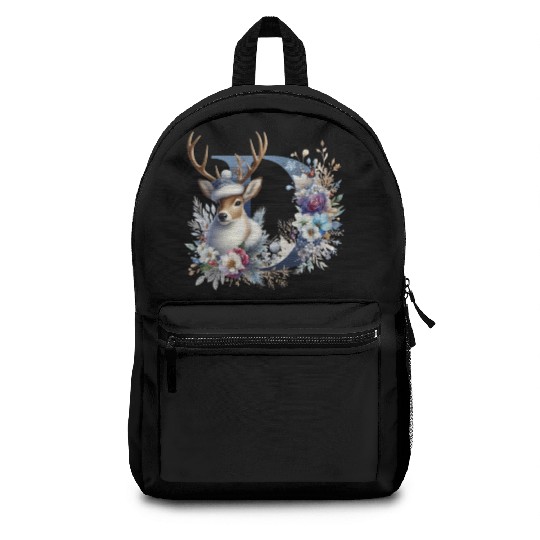 funny christmas deer Backpacks