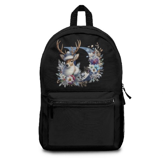 funny christmas deer Backpacks