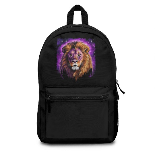 Starry Night Backpacks design of lion Rembrandt style