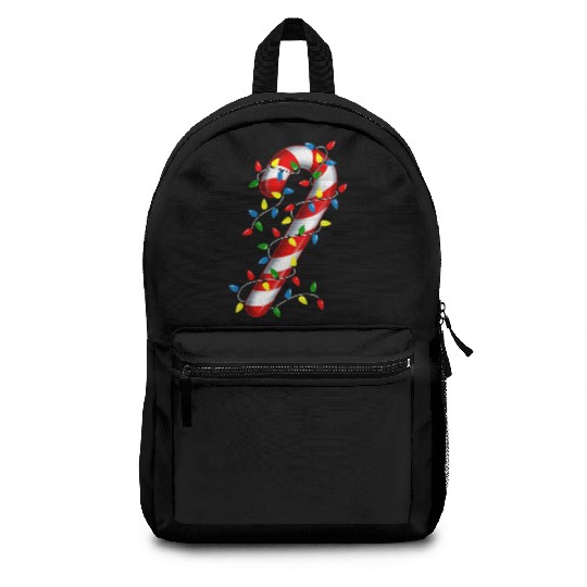 Candy Cane Merry and Bright Christmas Lights Candy Backpacks