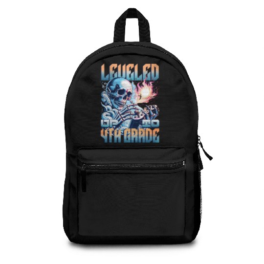 Levelled up to 4th grade, gamer society, school Backpacks