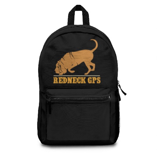 Redneck GPS | Funny Bloodhound | NickerStickers® Backpacks